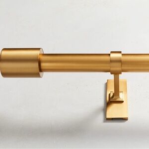 West Elm Curtain Rod with Extender, Antique Brass Link